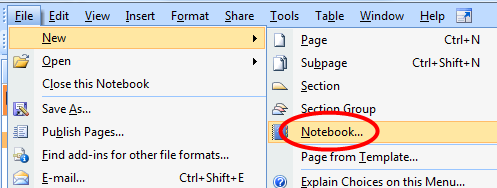 OneNote Dropbox Create New NoteBook